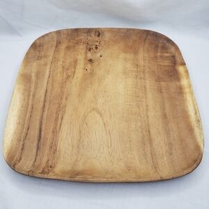 Square Rustic Wood Plate 10 X 10 Inches